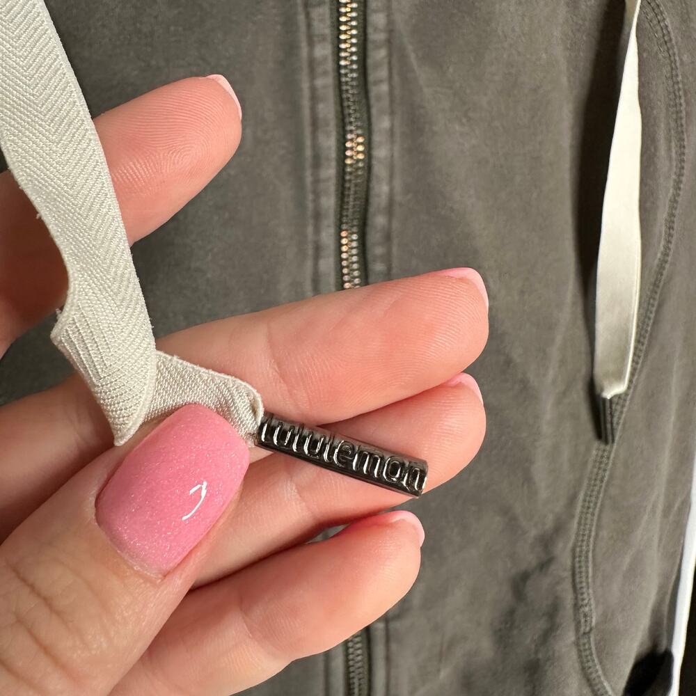 Lululemon Women's Grey / Green Full Zip Hooded Scuba Sweatshirt Size 6‎ - Picture 4 of 8